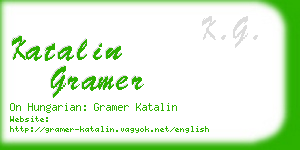 katalin gramer business card